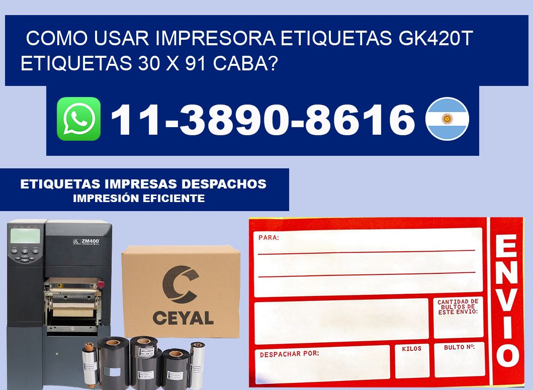 como usar impresora etiquetas gk420t etiquetas 30 x 91 CABA?