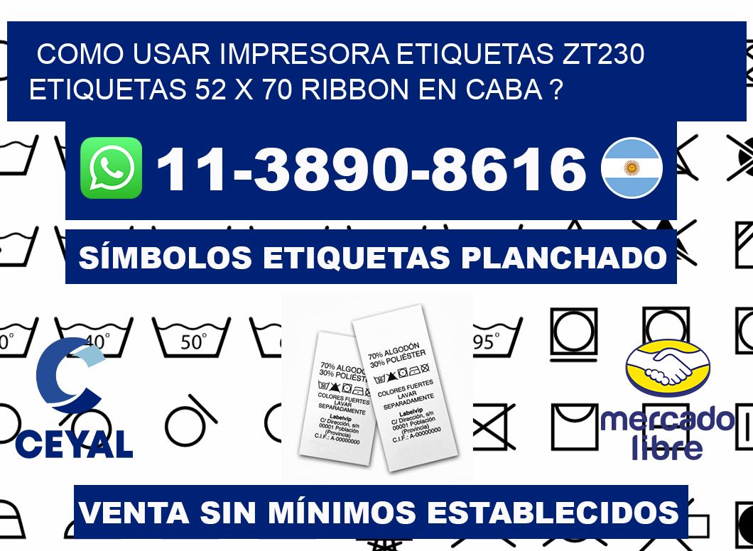 como usar impresora etiquetas zt230 etiquetas 52 x 70 ribbon en CABA ?