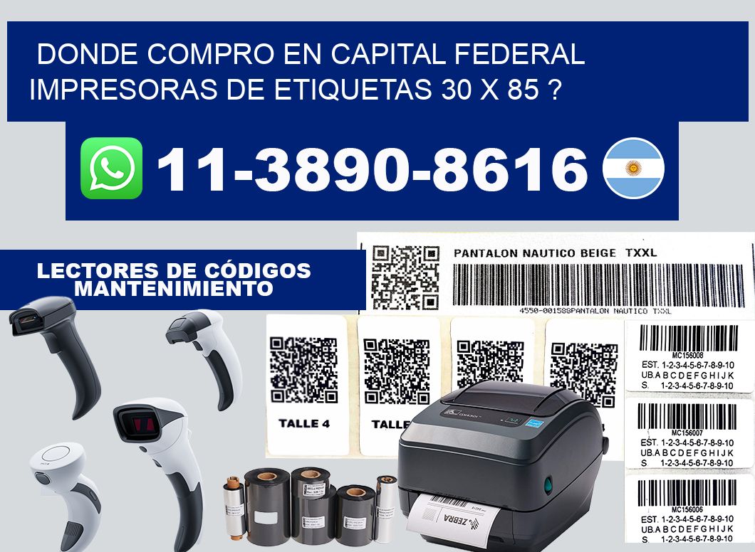 donde compro en capital federal impresoras de etiquetas 30 x 85 ?