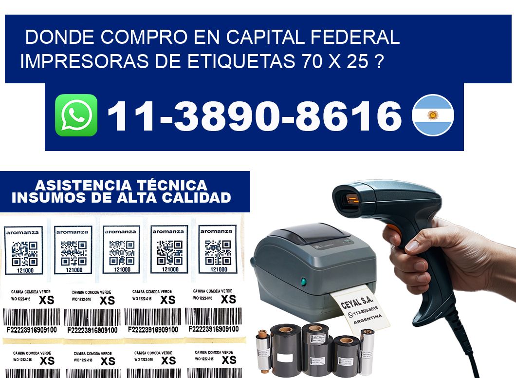 donde compro en capital federal impresoras de etiquetas 70 x 25 ?