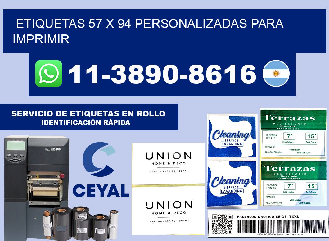 etiquetas 57 x 94 personalizadas para imprimir