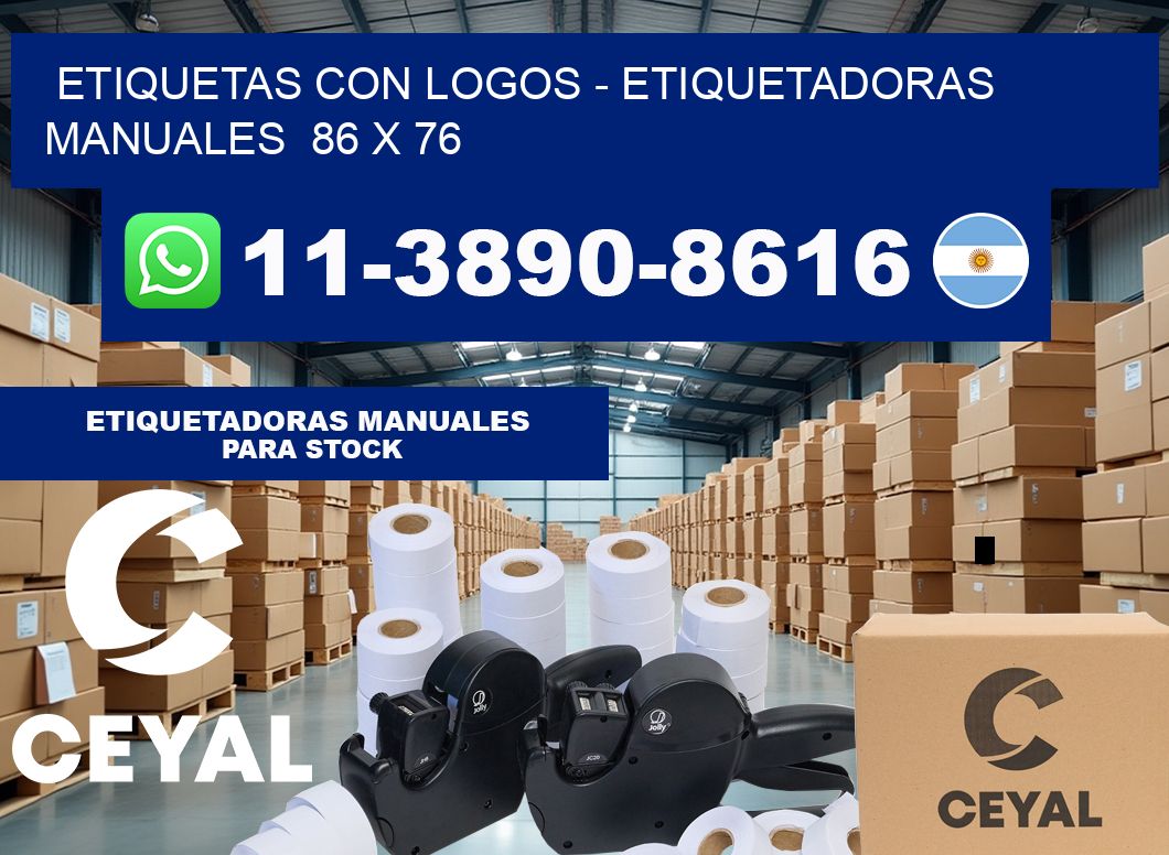etiquetas con logos – Etiquetadoras Manuales  86 x 76