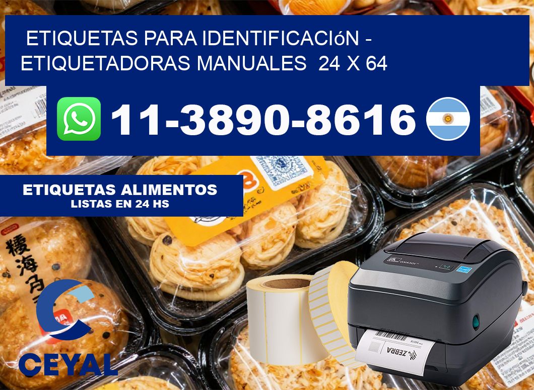 etiquetas para identificación – Etiquetadoras Manuales  24 x 64