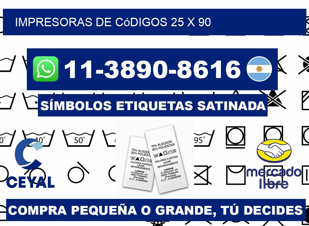 impresoras de códigos 25 x 90