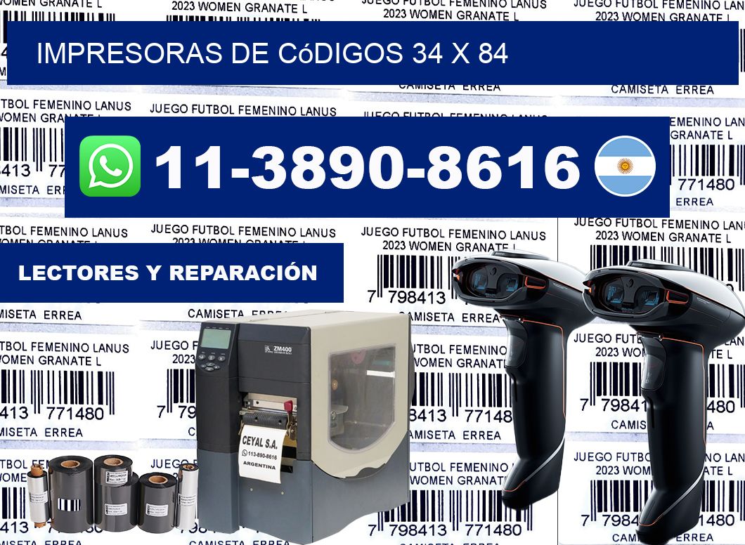 impresoras de códigos 34 x 84