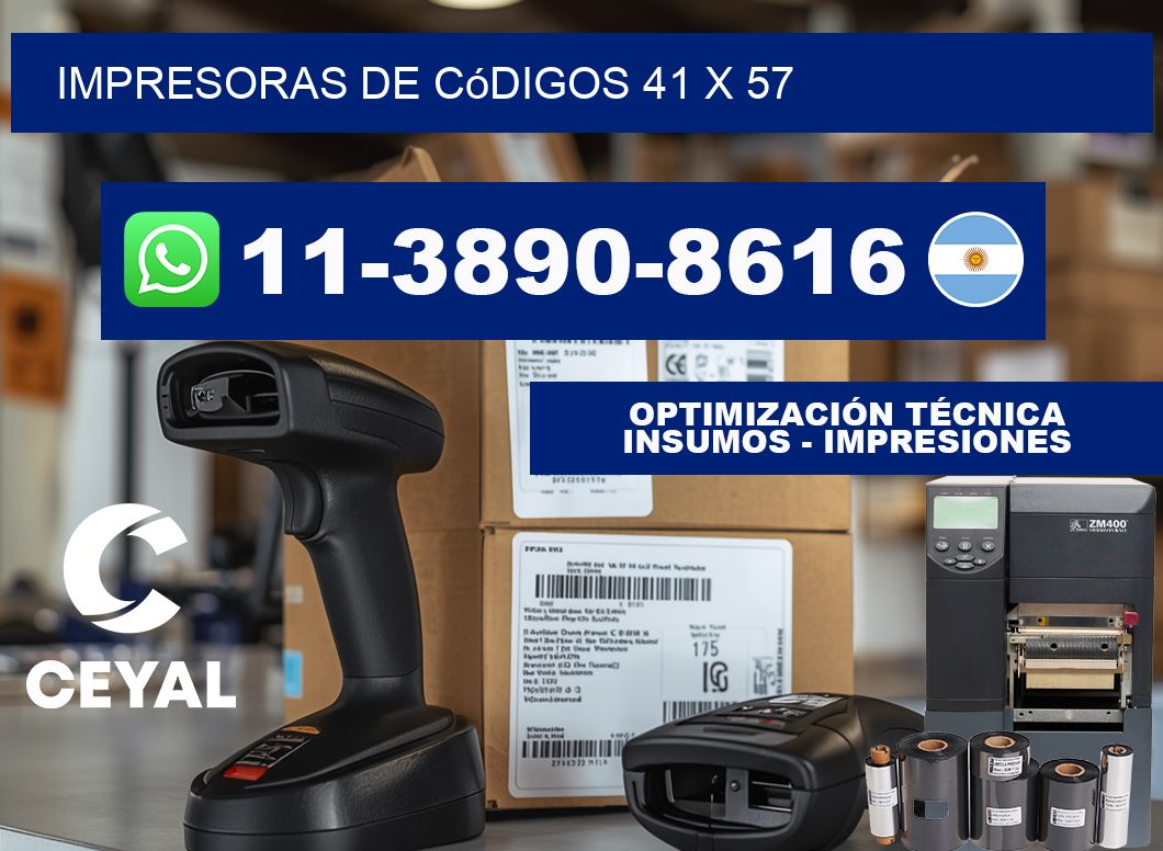 impresoras de códigos 41 x 57