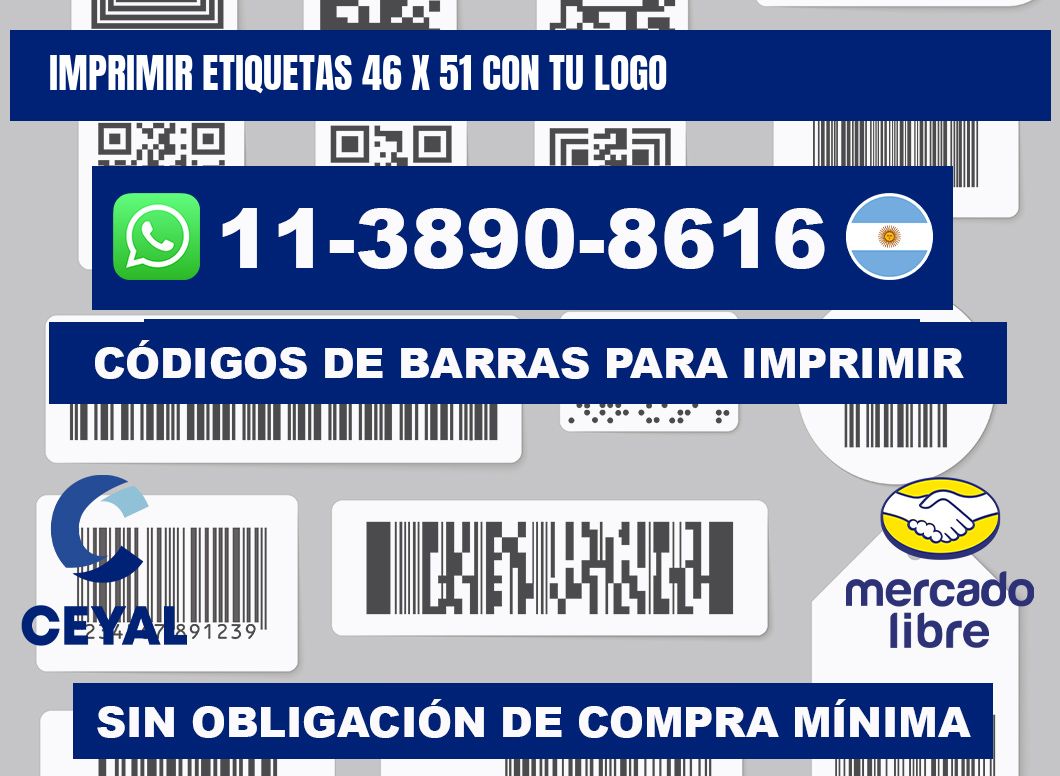 imprimir etiquetas 46 x 51 con tu logo