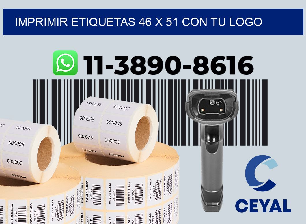 imprimir etiquetas 46 x 51 con tu logo