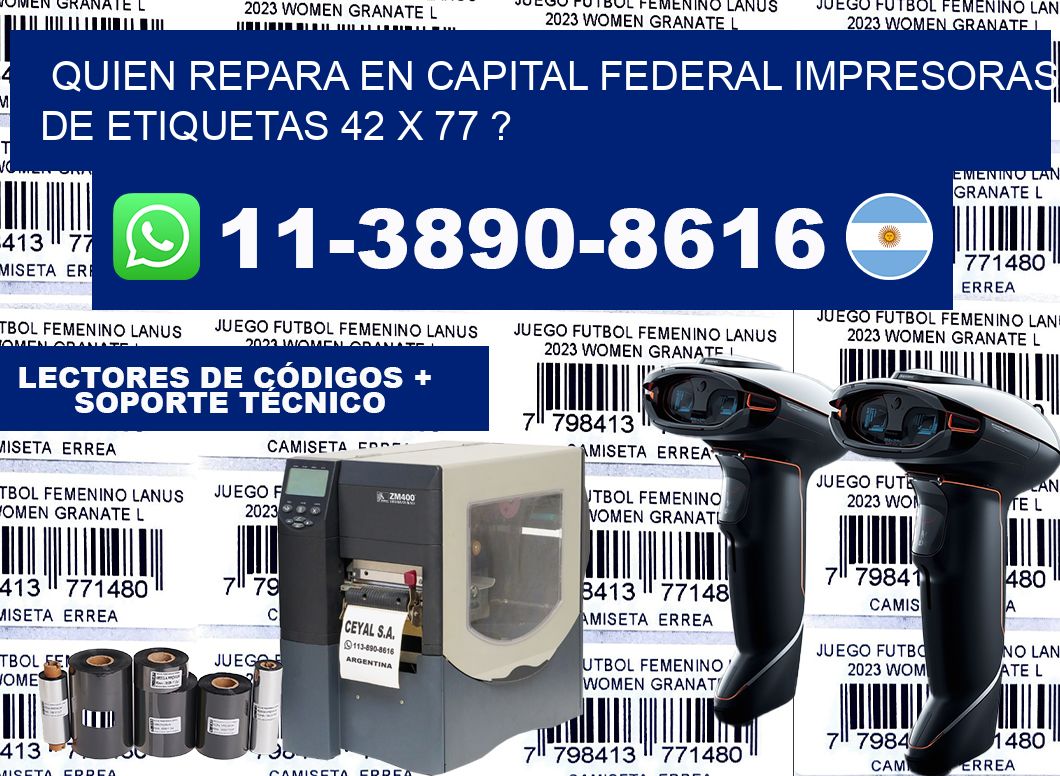 quien repara en capital federal impresoras de etiquetas 42 x 77 ?