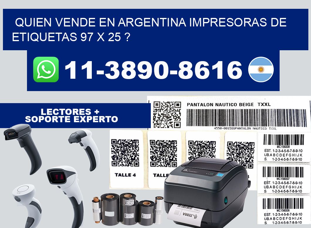 quien vende en argentina impresoras de etiquetas 97 x 25 ?