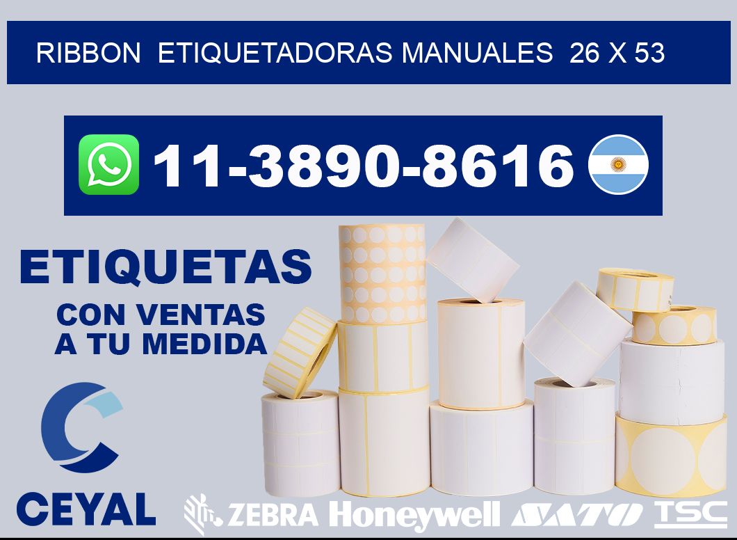 ribbon  Etiquetadoras Manuales  26 x 53