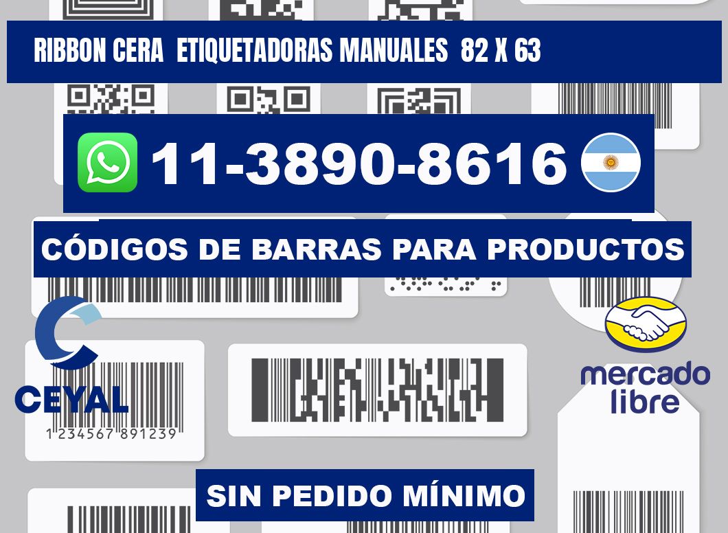 ribbon cera  Etiquetadoras Manuales  82 x 63