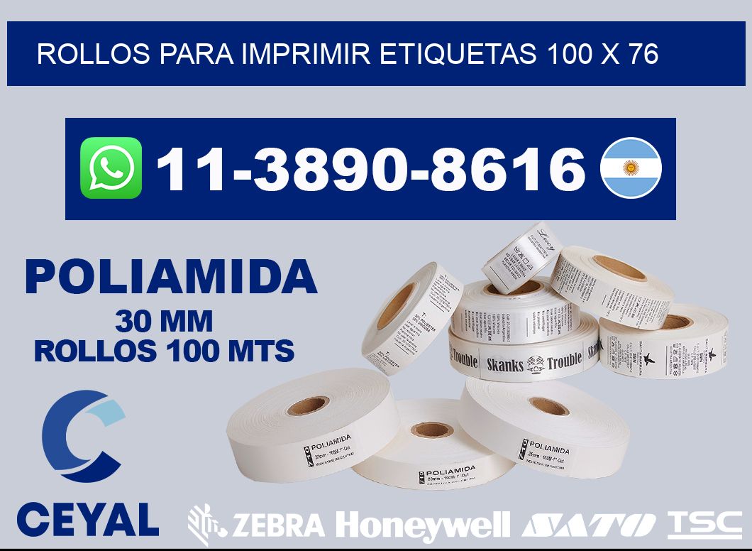 rollos para imprimir etiquetas 100 x 76