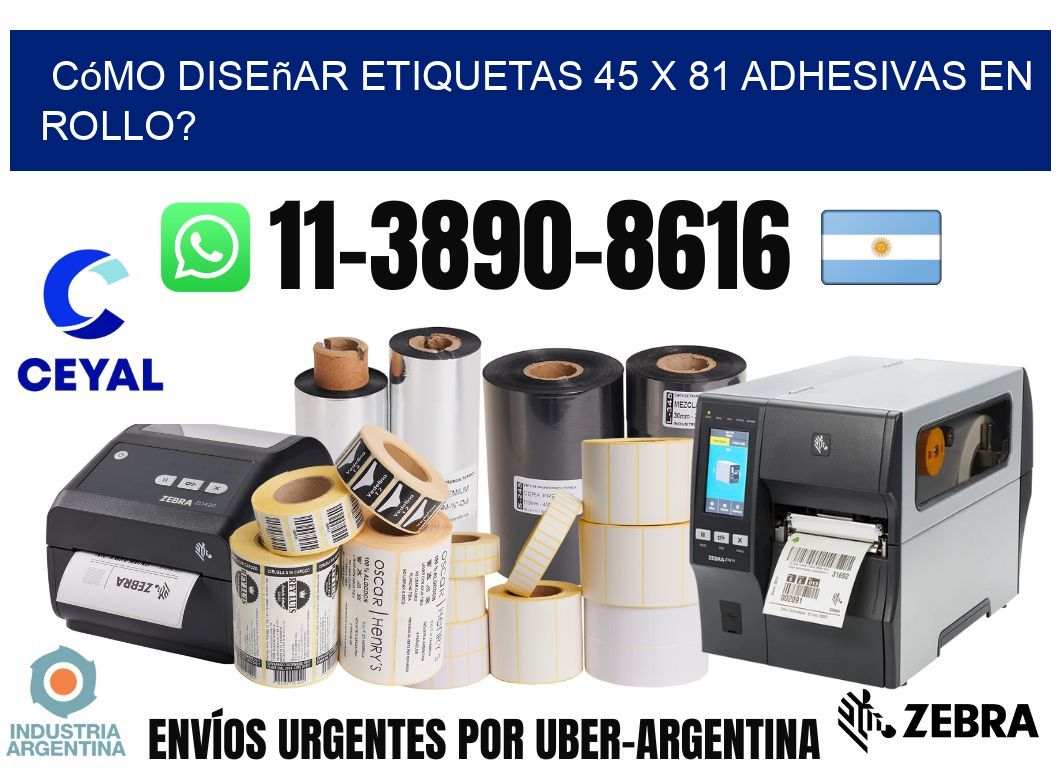 Cómo diseñar etiquetas 45 x 81 adhesivas en rollo?