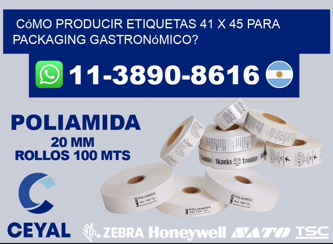 Cómo producir etiquetas 41 x 45 para packaging gastronómico?