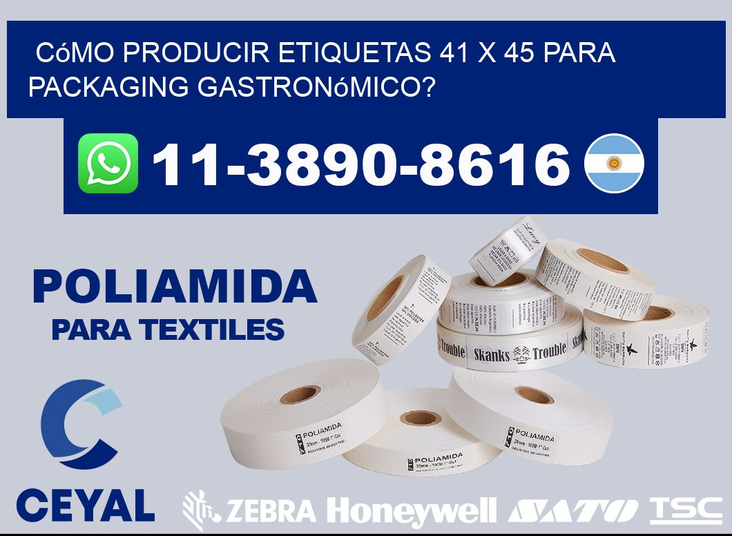 Cómo producir etiquetas 41 x 45 para packaging gastronómico?