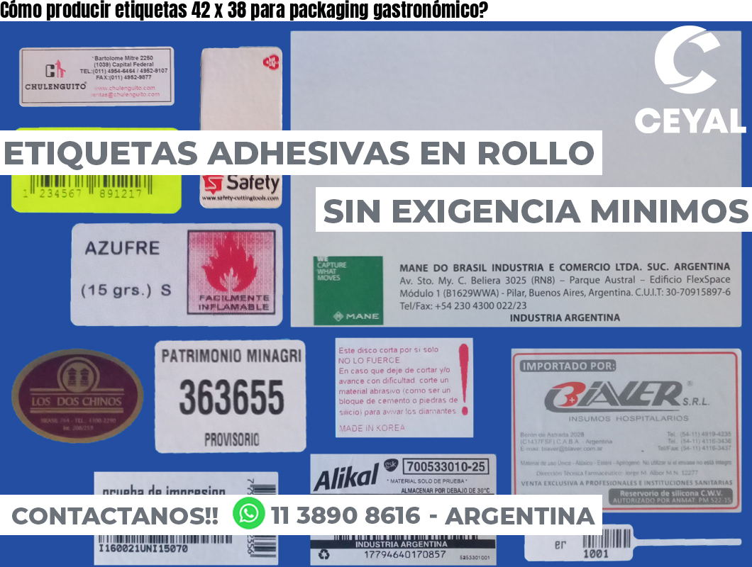 Cómo producir etiquetas 42 x 38 para packaging gastronómico?
