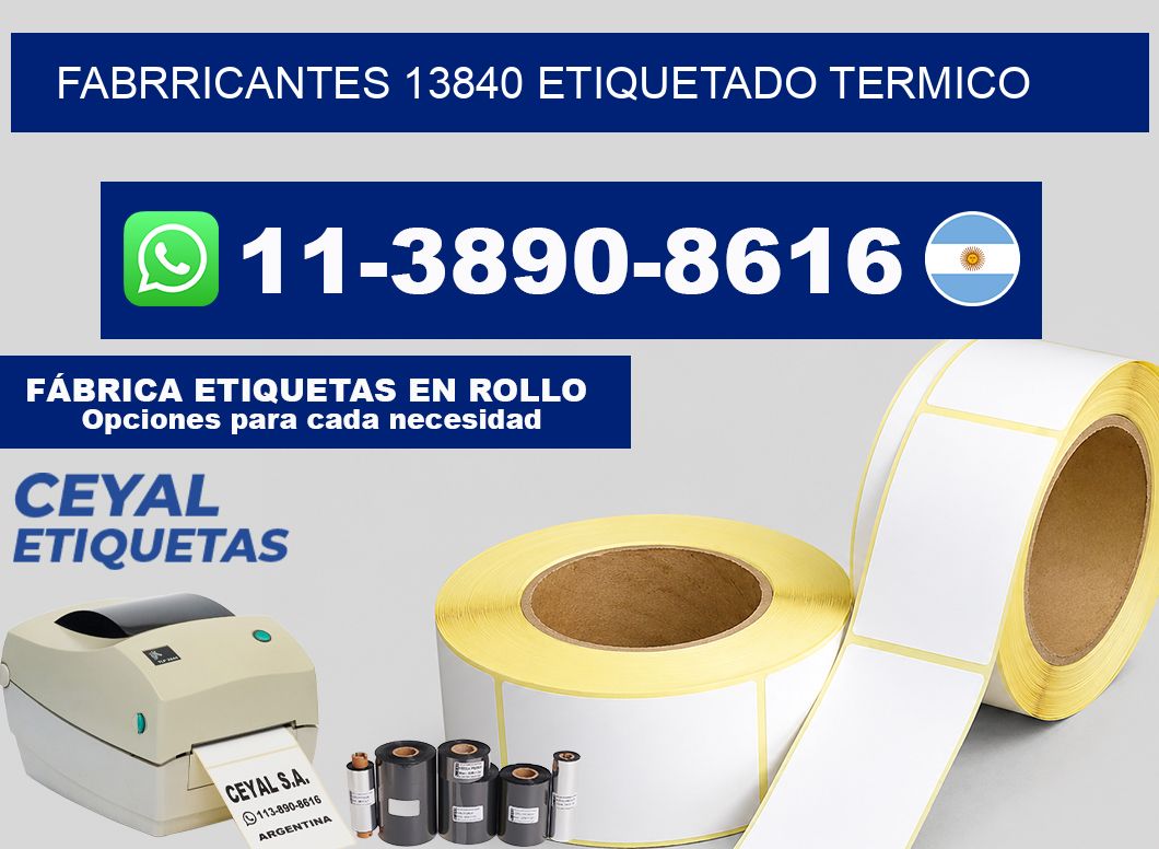 FABRRICANTES 13840 ETIQUETADO TERMICO