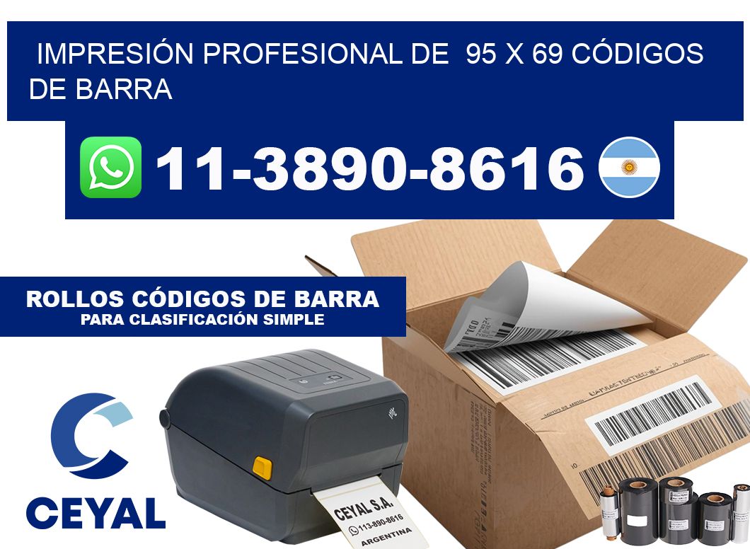 IMPRESIÓN PROFESIONAL DE  95 x 69 CÓDIGOS DE BARRA