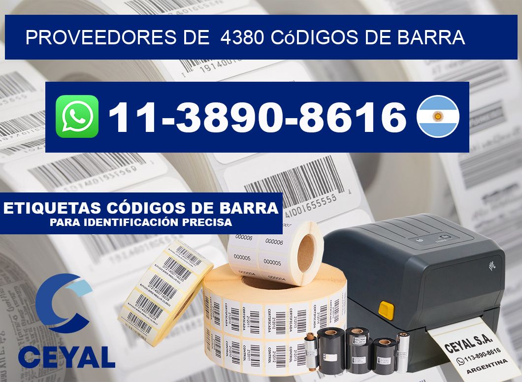 Proveedores de  4380 códigos de barra