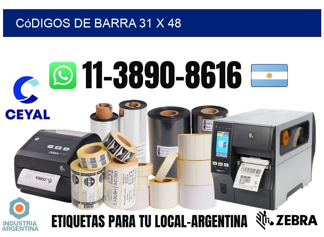 códigos de barra 31 x 48