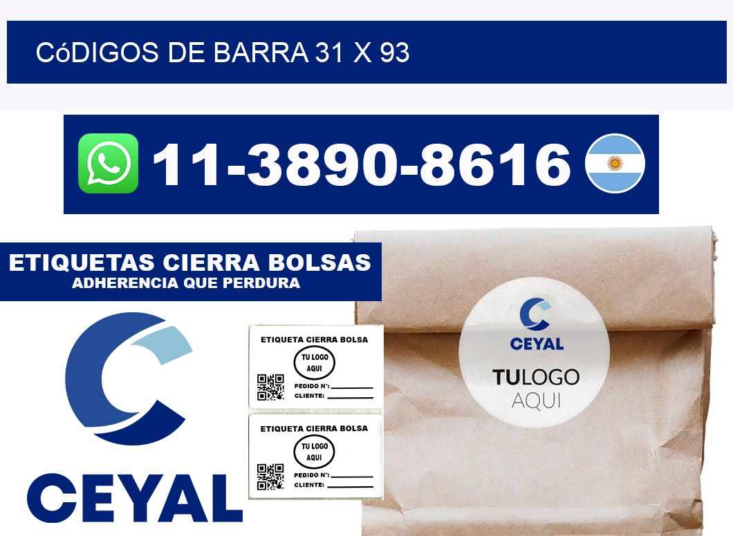 códigos de barra 31 x 93