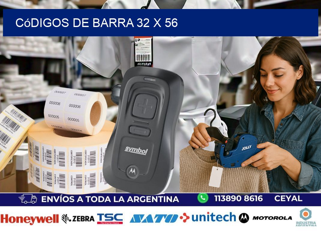 códigos de barra 32 x 56