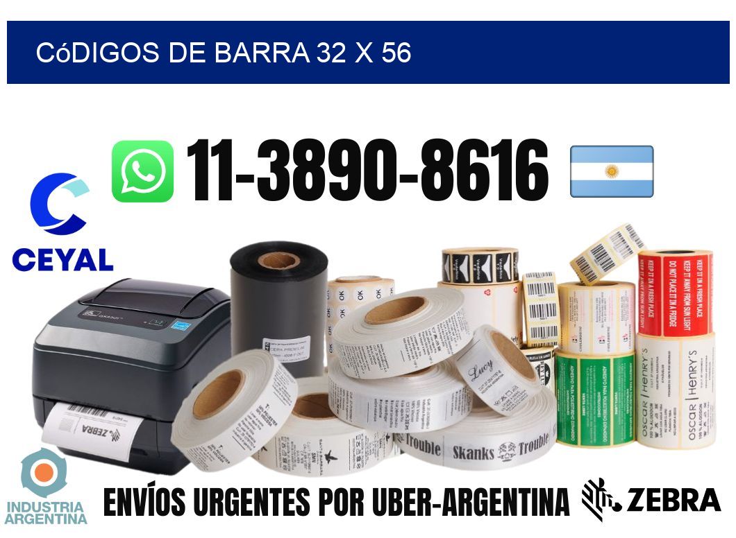 códigos de barra 32 x 56
