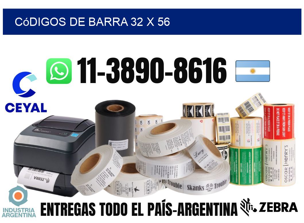 códigos de barra 32 x 56
