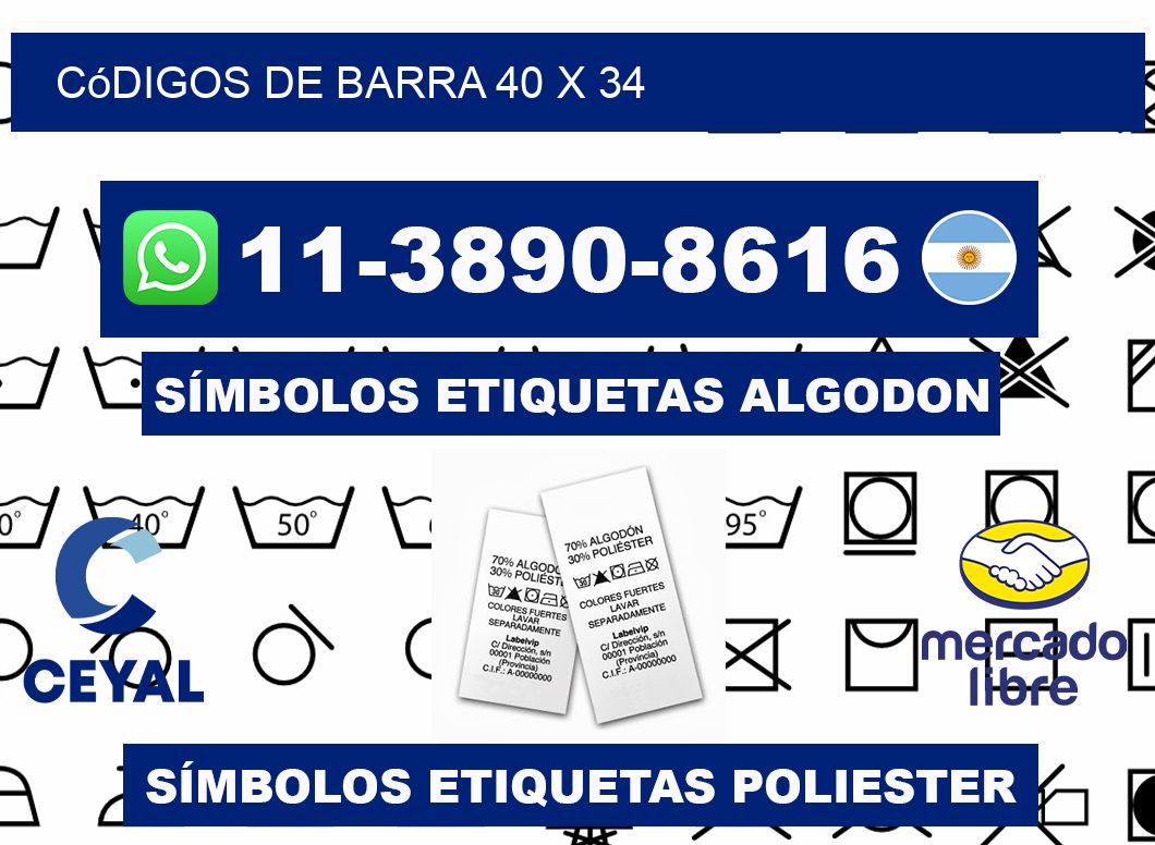 códigos de barra 40 x 34
