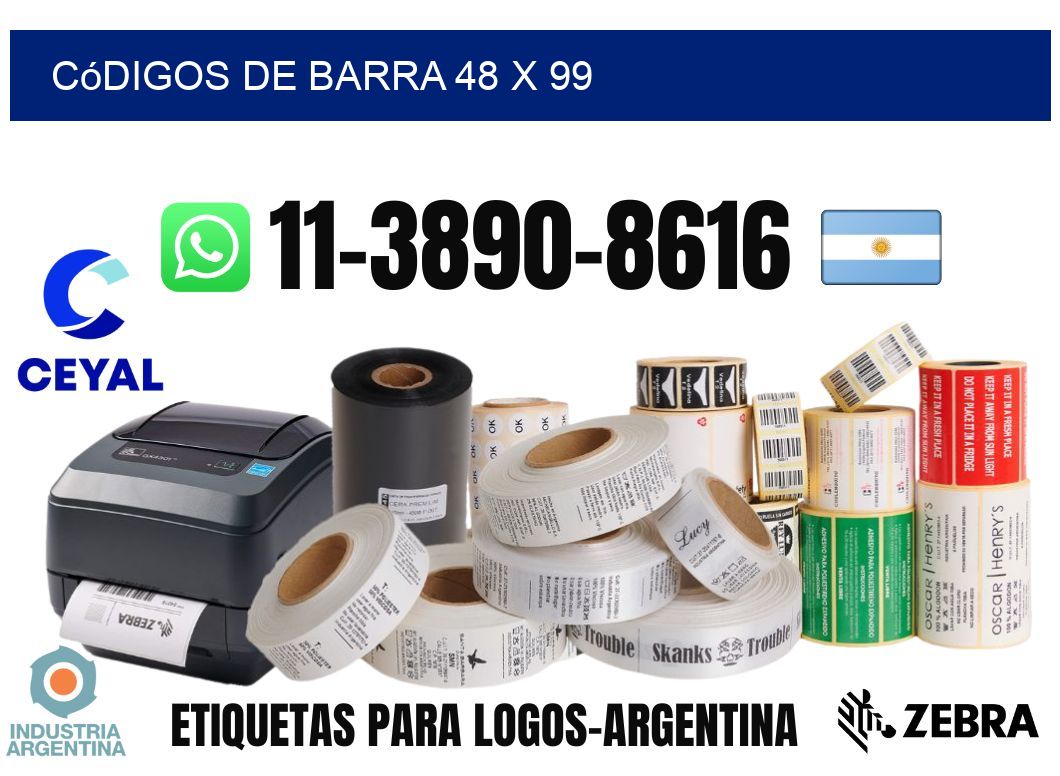 códigos de barra 48 x 99