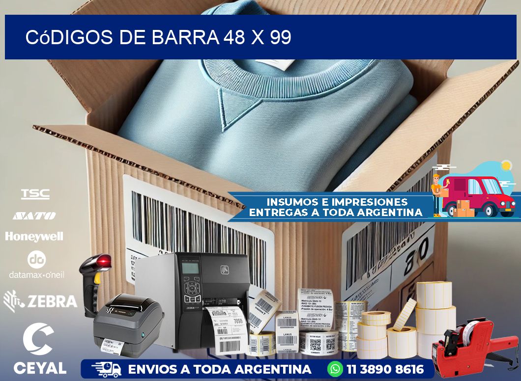 códigos de barra 48 x 99