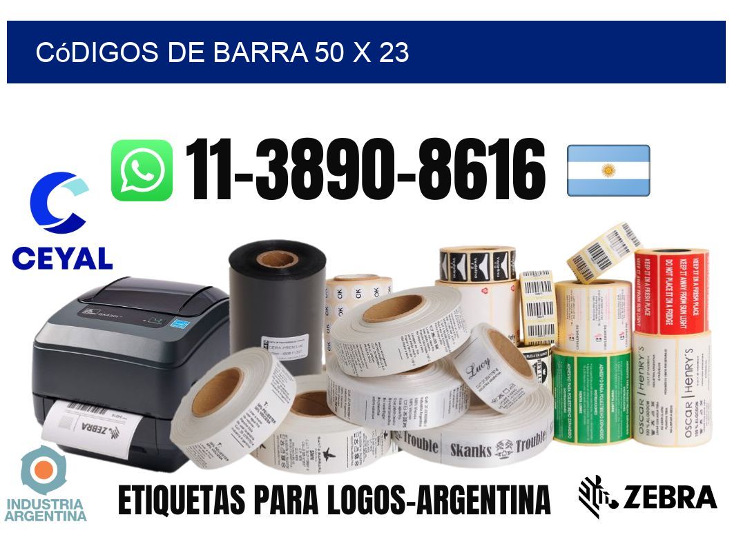 códigos de barra 50 x 23