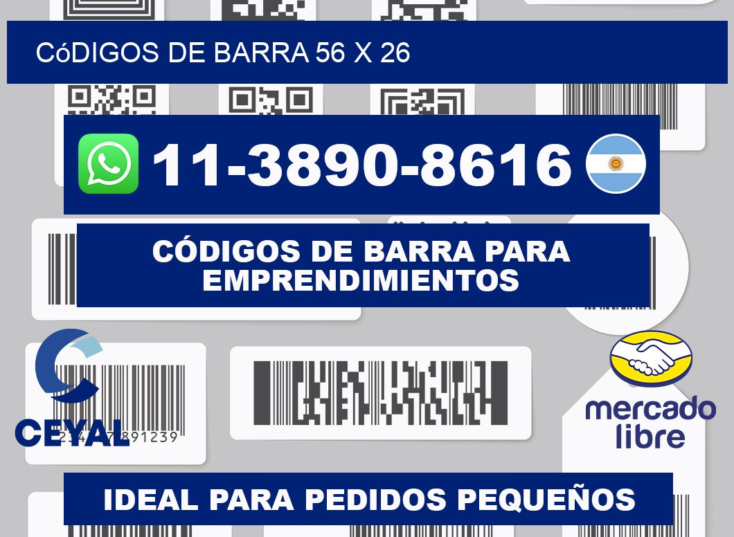 códigos de barra 56 x 26