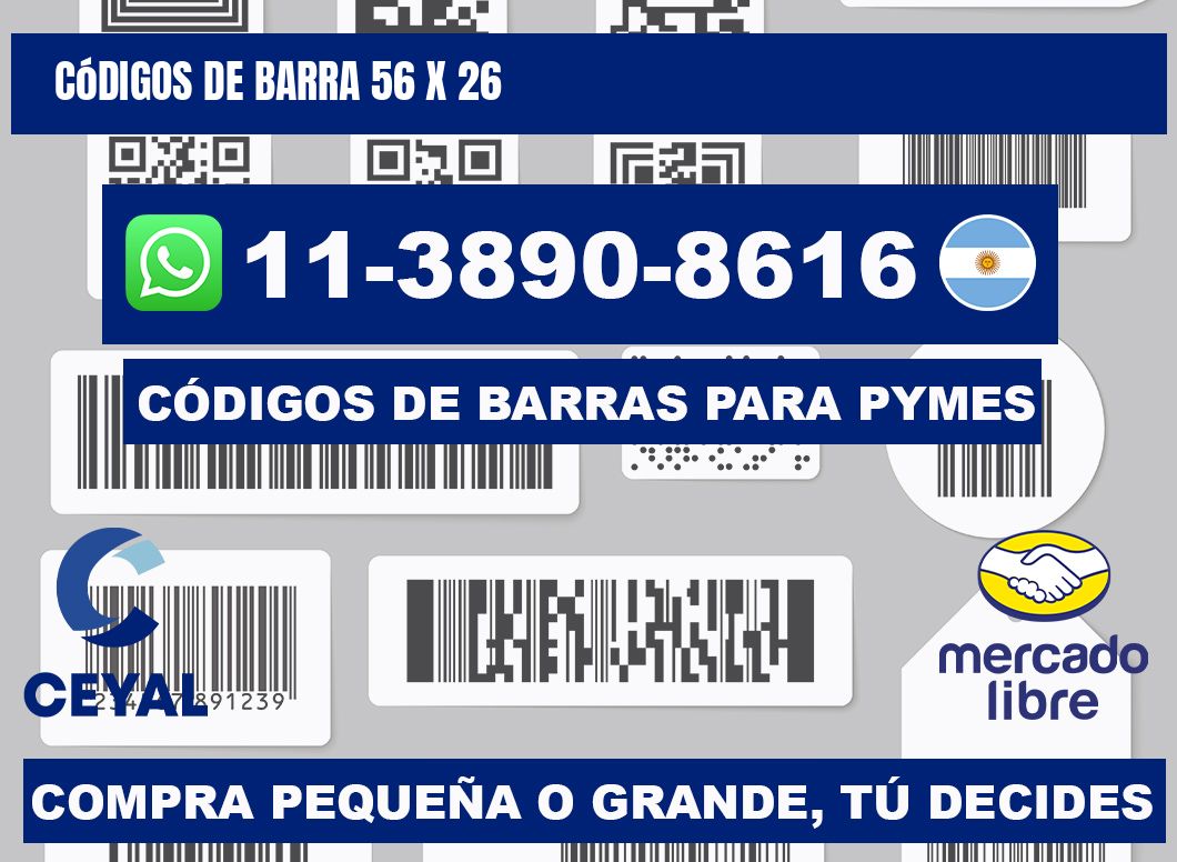 códigos de barra 56 x 26