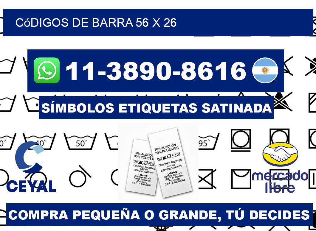 códigos de barra 56 x 26