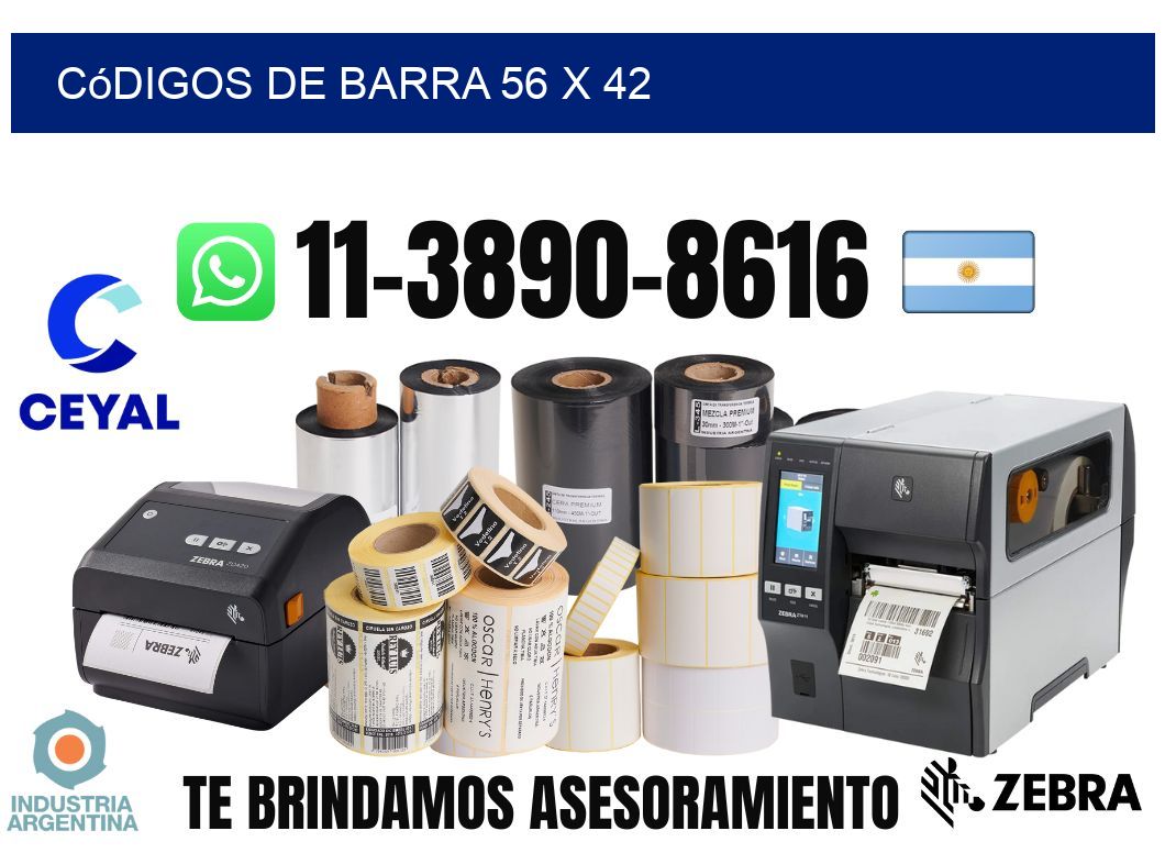 códigos de barra 56 x 42
