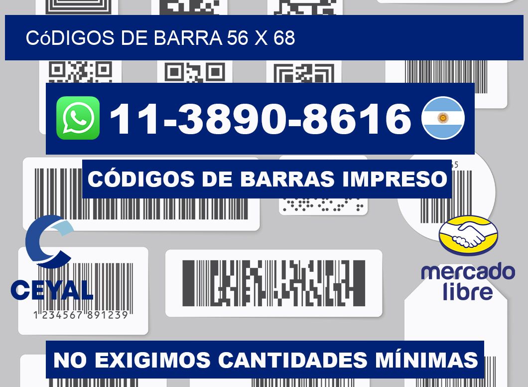 códigos de barra 56 x 68