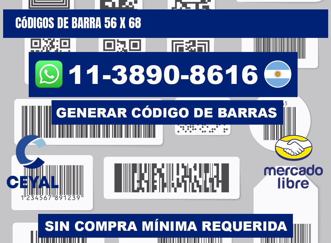 códigos de barra 56 x 68