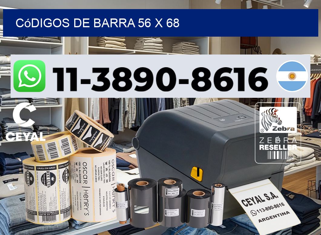códigos de barra 56 x 68