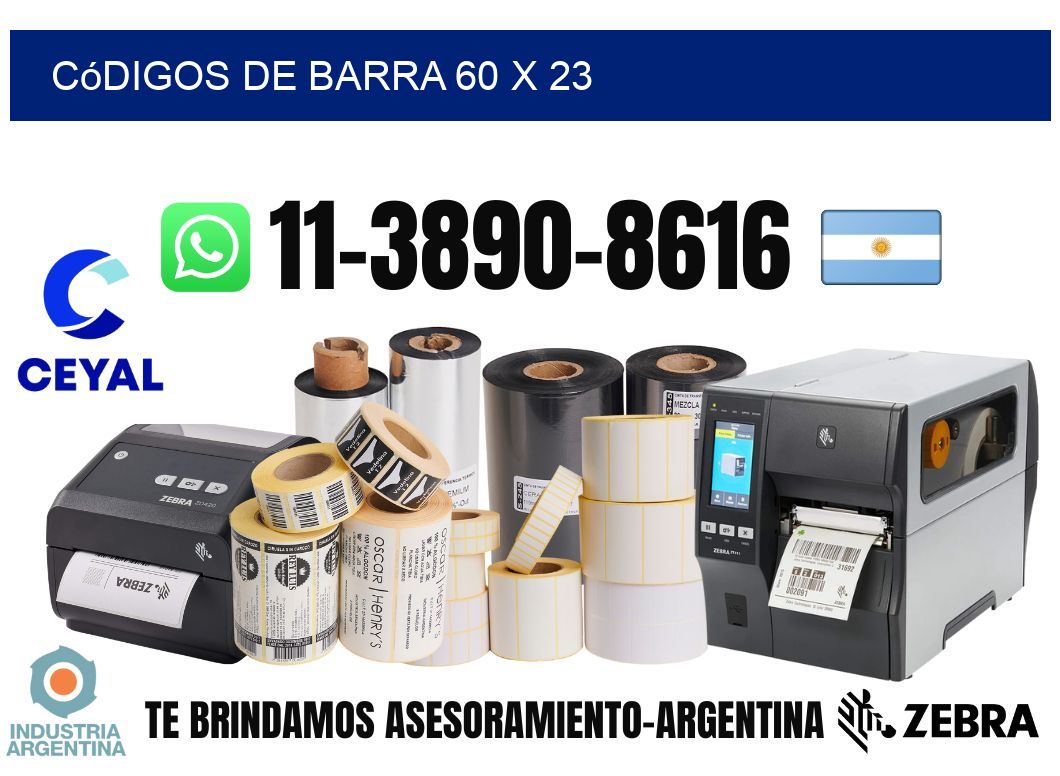 códigos de barra 60 x 23