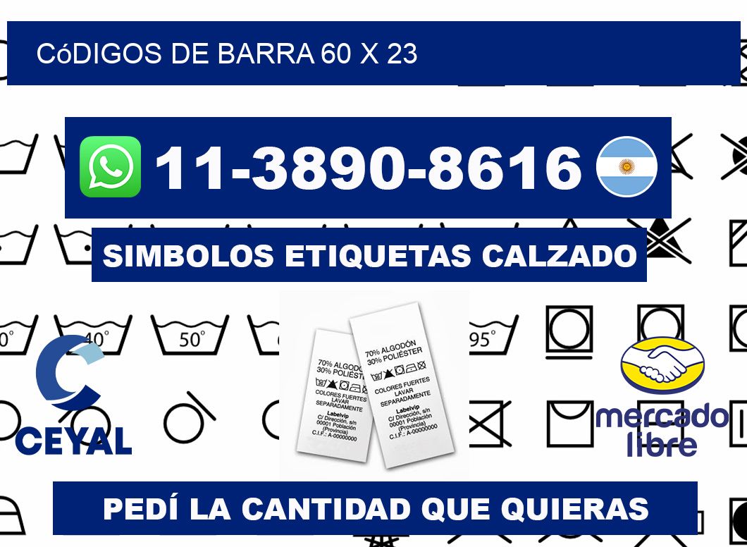 códigos de barra 60 x 23