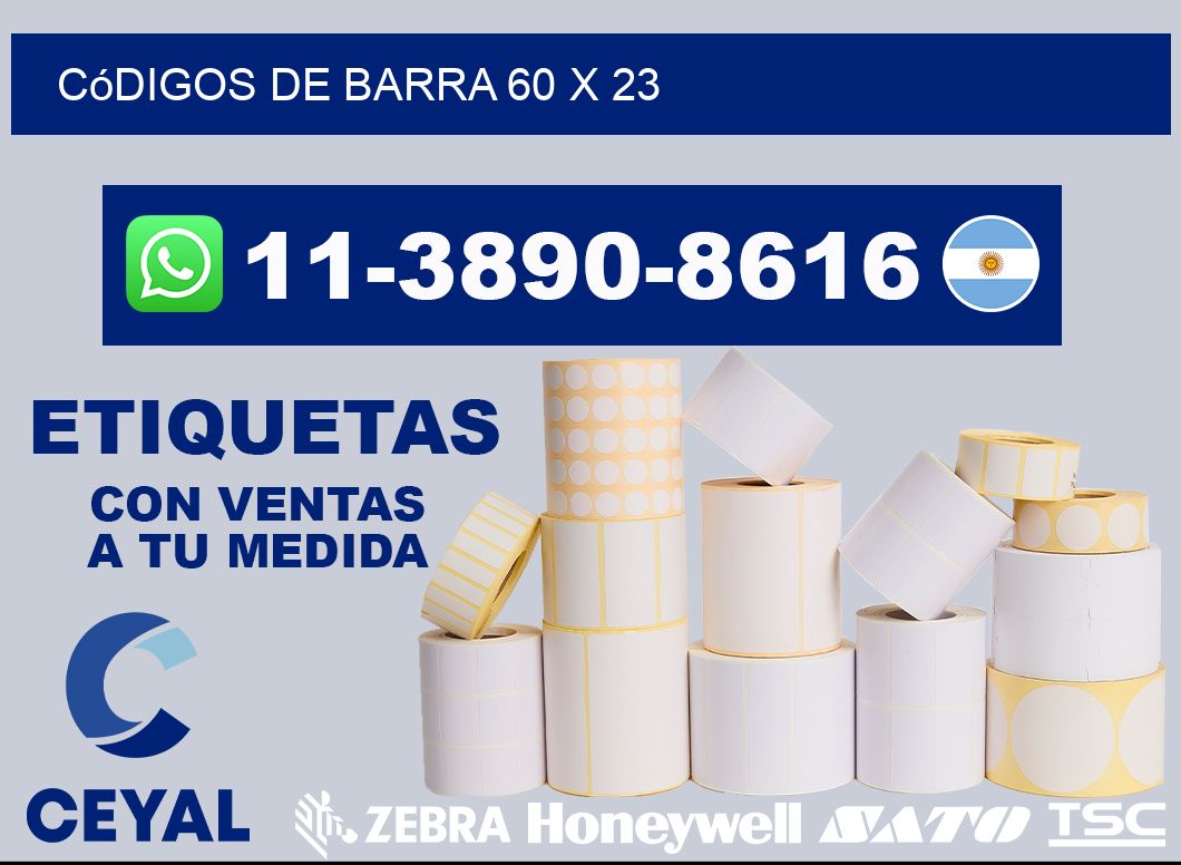 códigos de barra 60 x 23