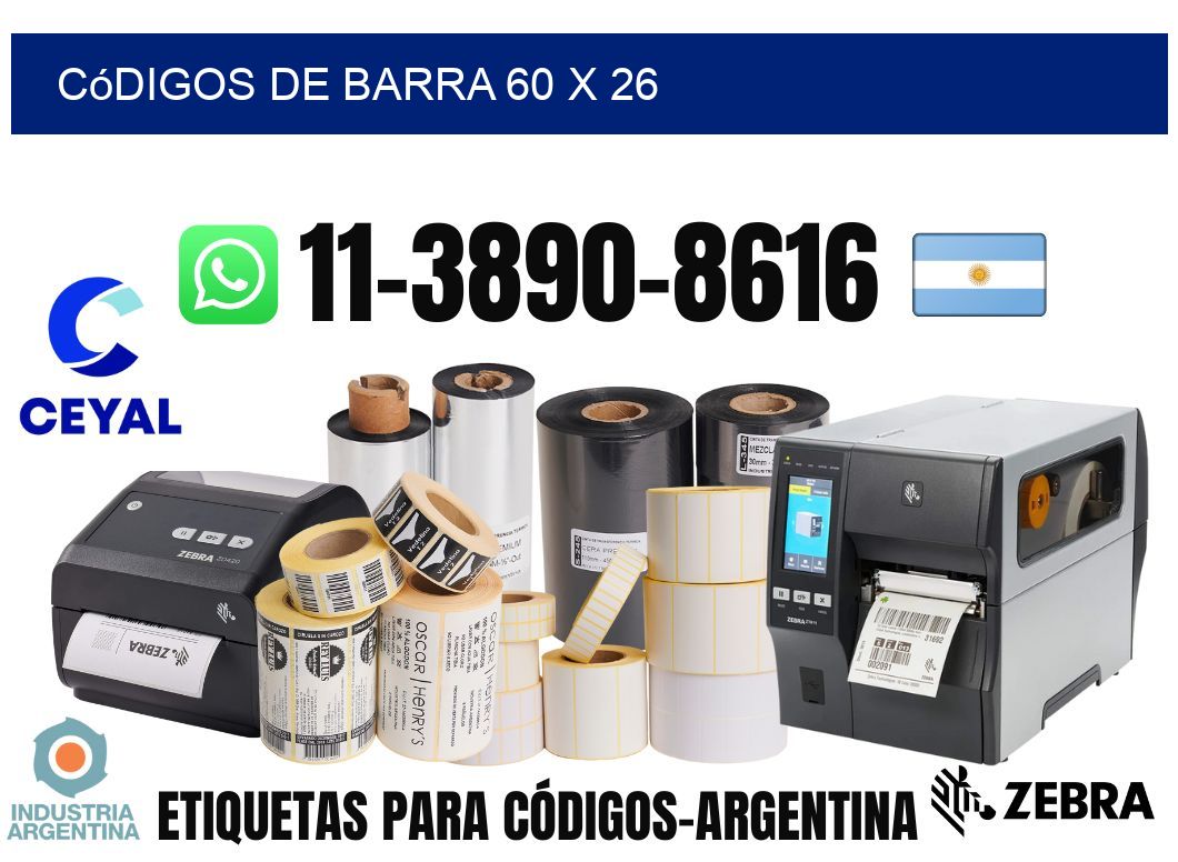 códigos de barra 60 x 26