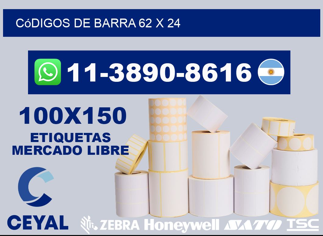 códigos de barra 62 x 24