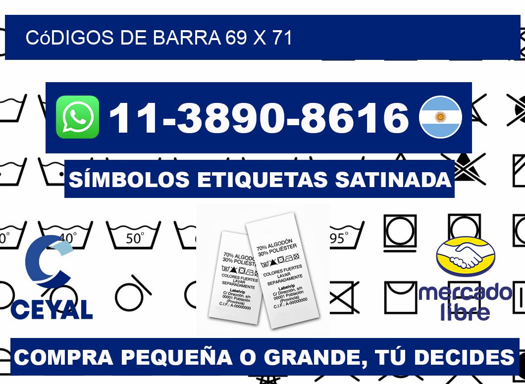 códigos de barra 69 x 71