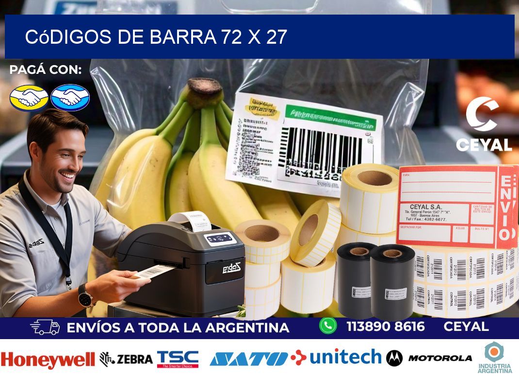 códigos de barra 72 x 27