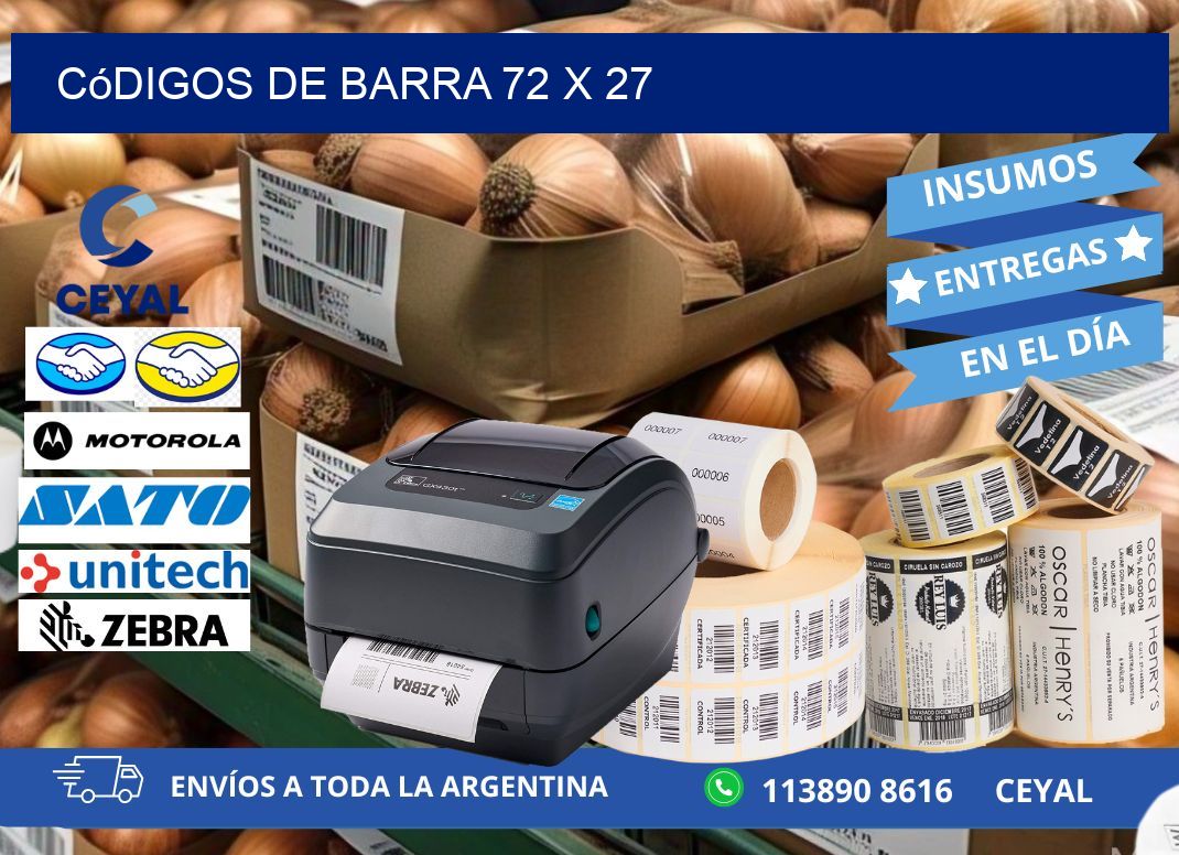 códigos de barra 72 x 27