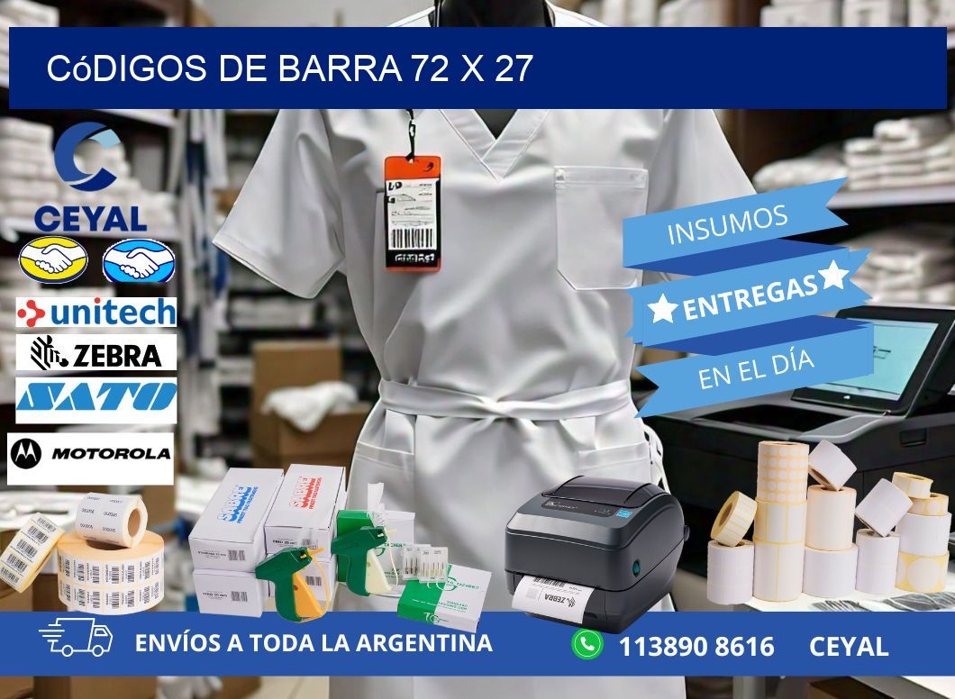 códigos de barra 72 x 27