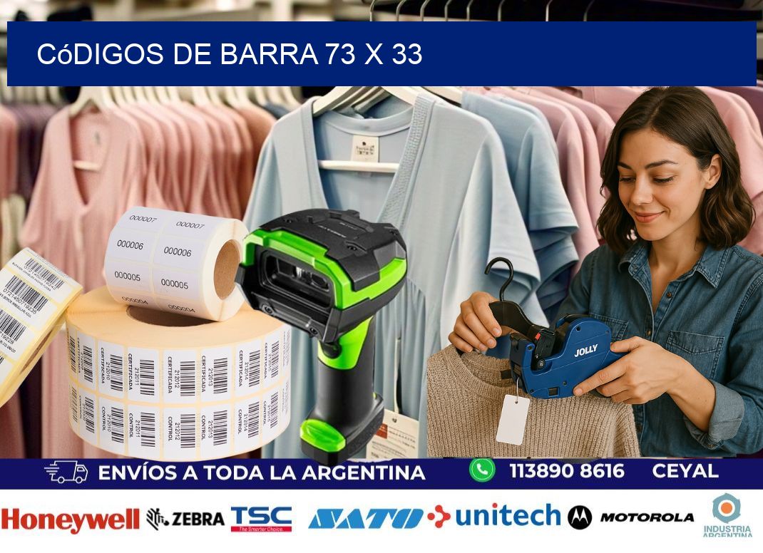 códigos de barra 73 x 33